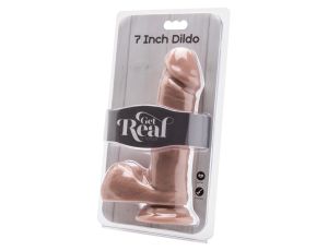 Dildo 7 inch with Balls Light skin tone - image 2