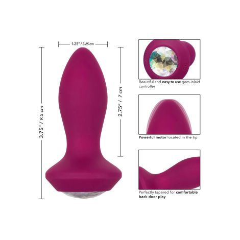 Vibrating Petite Crystal Probe Purple - 6