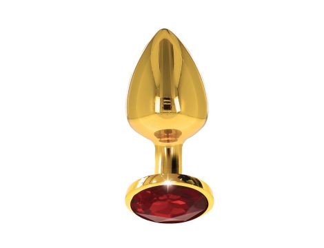 Butt Plug With Diamond Jewel L Gold - 3