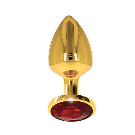 Butt Plug With Diamond Jewel L Gold - 3