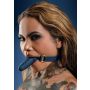 Silicone Penis Ball Gag Blue - 2