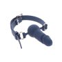 Silicone Penis Ball Gag Blue - 4