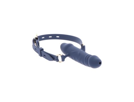 Silicone Breathable Penis Gag Blue - 3