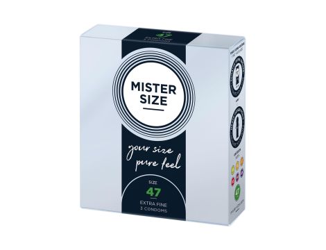 MISTER SIZE 47mm Condoms 3pcs Natural