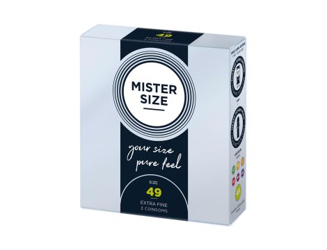 MISTER SIZE 49mm Condoms 3pcs Natural