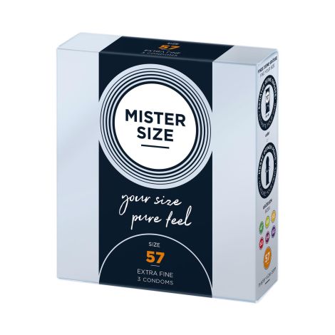 MISTER SIZE 57mm Condoms 3pcs Natural