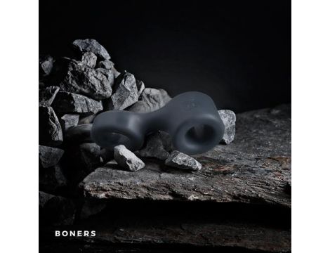 Boners Cock Ring And Ball Stretcher - Grey - 2