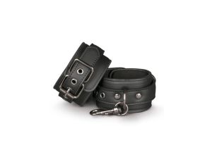 Kajdanki-Black Leather Handcuffs - image 2