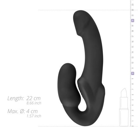 No-Parts - Morgan Strapless Strap-On Dildo - 22 cm - Black - 12