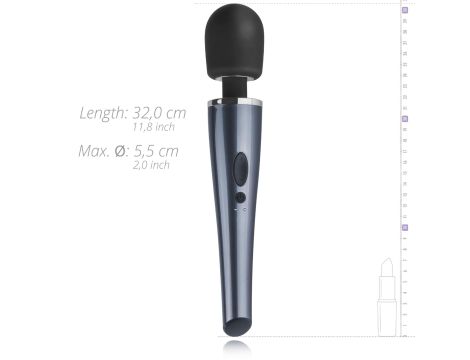 Black Lightning Wand Vibrator - 11