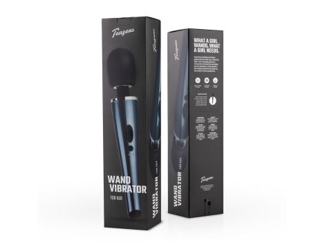 Black Lightning Wand Vibrator - 12