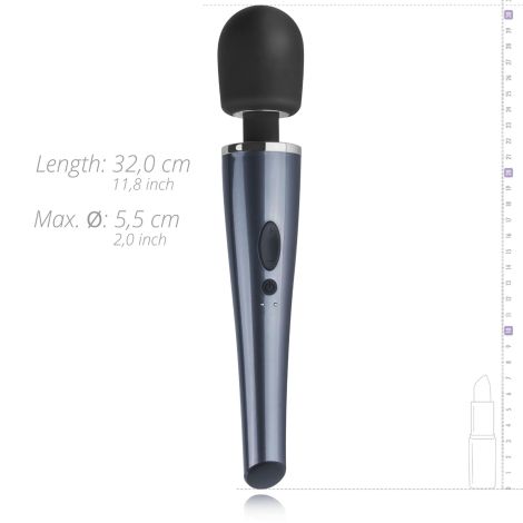 Black Lightning Wand Vibrator - 11