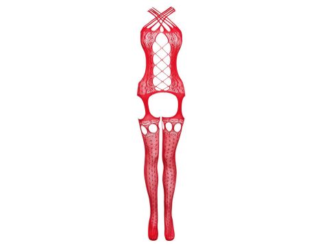 Erotic Suspender bodystocking Jasmina- Red - 3