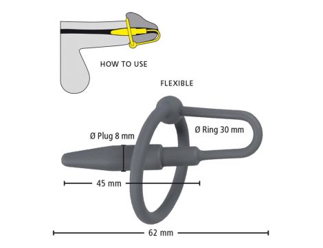 Penis Plug with Glans Ring - 7