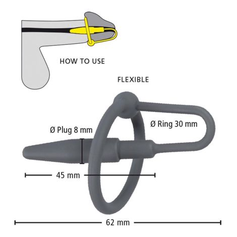 Penis Plug with Glans Ring - 7