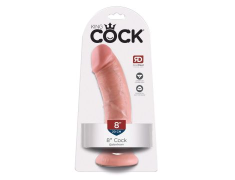 King Cock 8 inch Skin-coloured