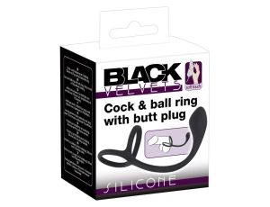 Black Velvets Cock + Ball ring