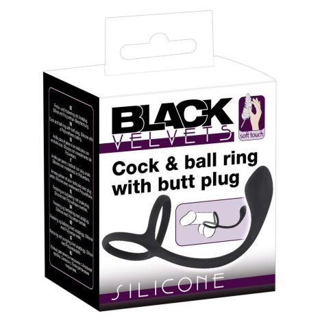 Black Velvets Cock + Ball ring