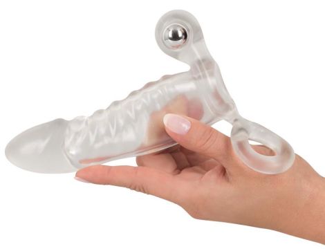 Crystal Clear Vibrating Sleeve - 6