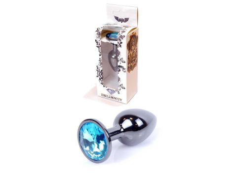 Plug-Jewellery Dark Silver PLUG- Light Blue - 8