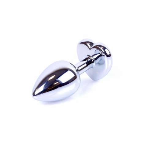 Plug-Jewellery Silver  Heart PLUG- Clear - 2