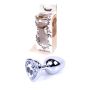 Plug-Jewellery Silver  Heart PLUG- Clear - 9