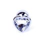 Plug-Jewellery Silver  Heart PLUG- Clear - 2