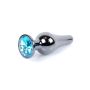 Plug-Jewellery Dark Silver BUTT PLUG- Light Blue - 8