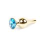 Plug-Jewellery Gold BUTT PLUG- Light Blue - 8