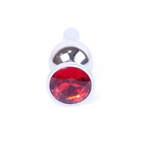 Plug-Jewellery Silver BUTT PLUG- Red