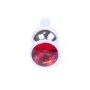 Plug-Jewellery Silver BUTT PLUG- Red - 2