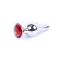 Plug-Jewellery Silver BUTT PLUG- Red - 8