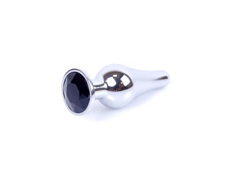 Plug-Jewellery Silver BUTT PLUG- Black - 7