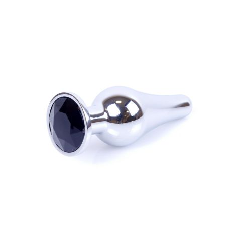 Plug-Jewellery Silver BUTT PLUG- Black - 7