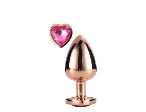 GLEAMING LOVE ROSE GOLD PLUG LARGE - 2