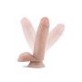 DR. SKIN PLUS  7 INCH POSABLE DILDO WITH BALLS  VANILLA - 4