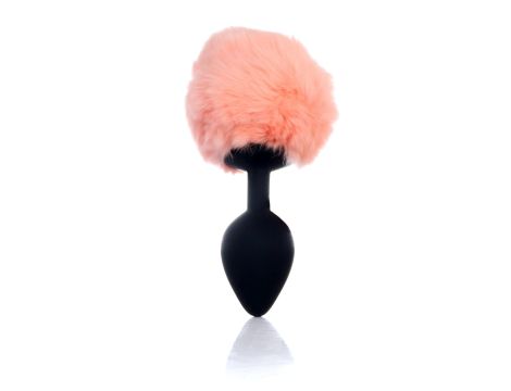 Plug-Jewellery Silicon PLUG - Bunny Tail - Black-Peach