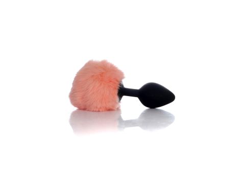 Plug-Jewellery Silicon PLUG - Bunny Tail - Black-Peach - 3