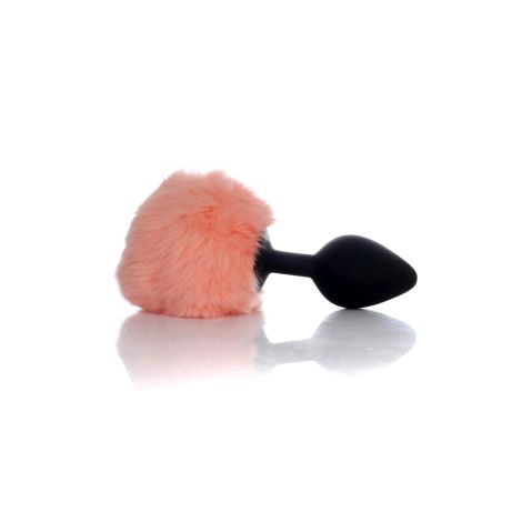 Plug-Jewellery Silicon PLUG - Bunny Tail - Black-Peach - 3