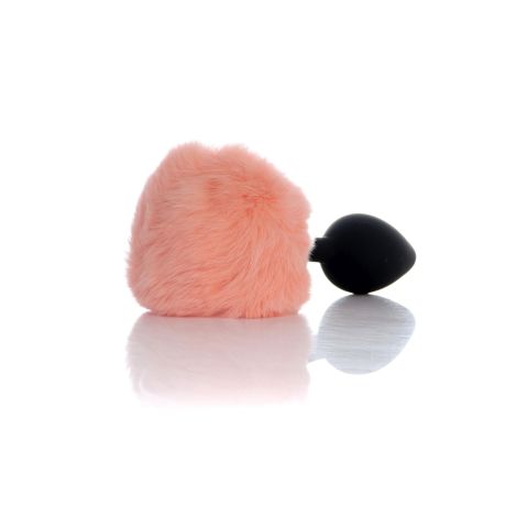 Plug-Jewellery Silicon PLUG - Bunny Tail - Black-Peach - 4