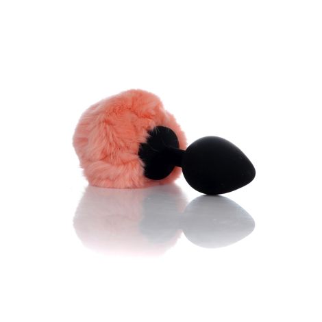 Plug-Jewellery Silicon PLUG - Bunny Tail - Black-Peach - 5