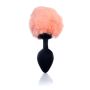 Plug-Jewellery Silicon PLUG - Bunny Tail - Black-Peach - 2