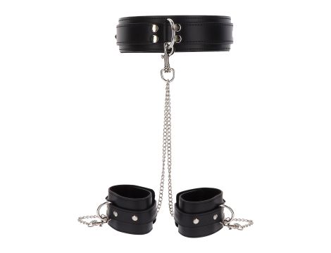 Heavy Collar and Wrist Cuffs Black