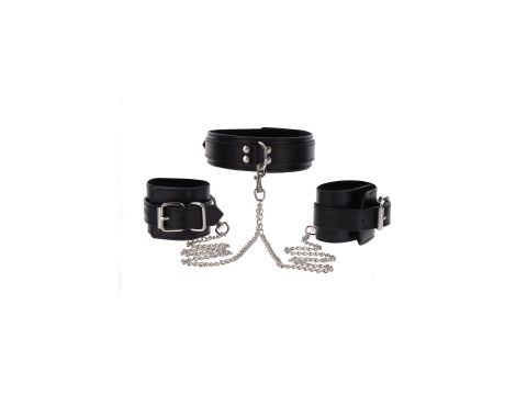 Heavy Collar and Wrist Cuffs Black - 3