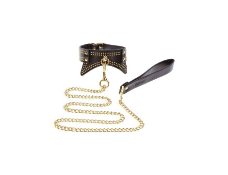 Studded Collar and Leash Black - 7