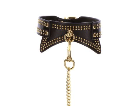 Studded Collar and Leash Black - 10