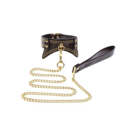 Studded Collar and Leash Black - 7