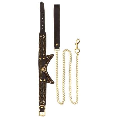 Studded Collar and Leash Black - 8