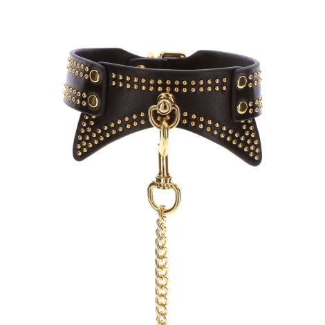 Studded Collar and Leash Black - 10