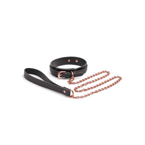 Bondage Couture Collar & Leash Black